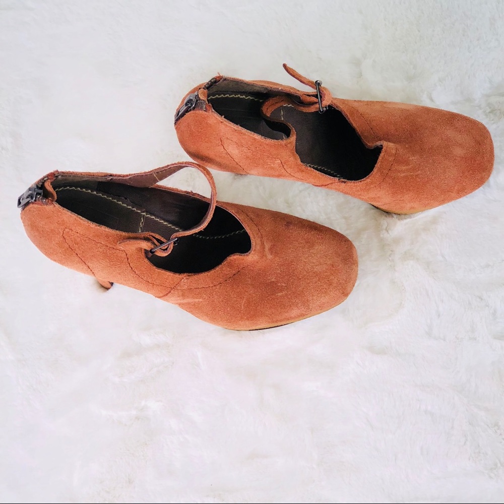 Bacio61 Violino Rust Leather Suede Mary Janes - Picture 3 of 6